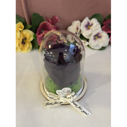 Естествена вечна роза в PVC купол Pur 01