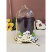 Естествена вечна роза в PVC купол Pur 01