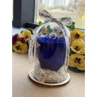 Естествена вечна роза в PVC купол W20