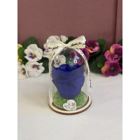 Естествена вечна роза в PVC купол W3