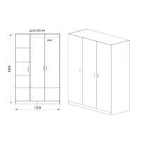 Гардероб City 1002 орех адмирал