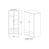 Гардероб City 1008 орех адмирал