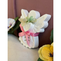 Гипсокерамична фигурка розов Ангел