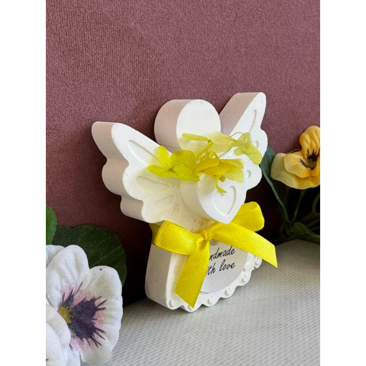 Гипсокерамична фигурка жълт Ангел