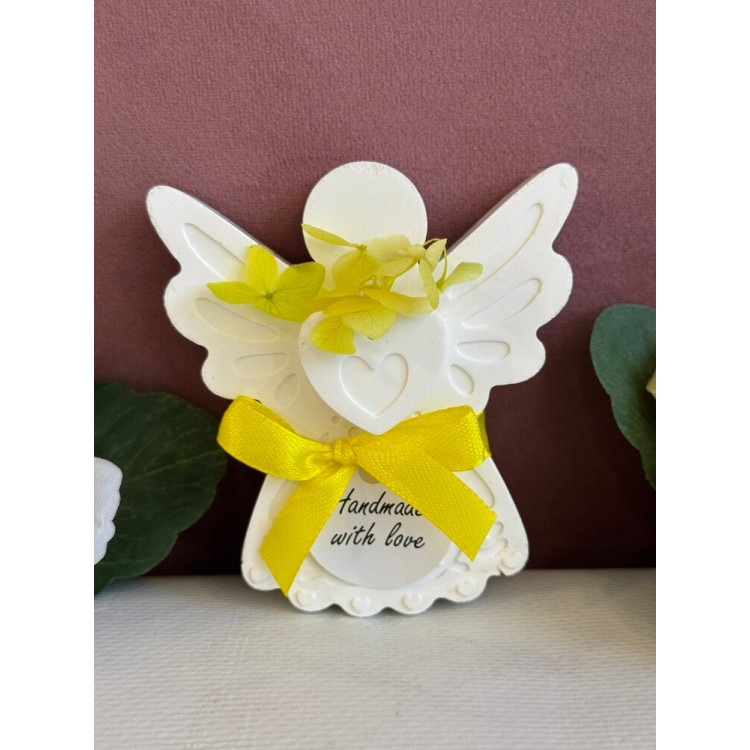 Гипсокерамична фигурка жълт Ангел