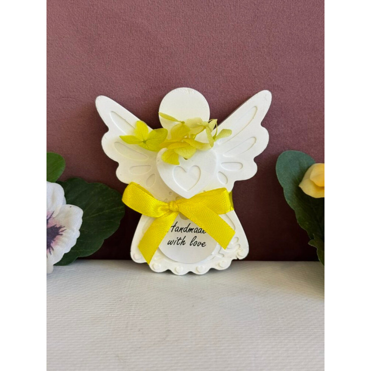 Гипсокерамична фигурка жълт Ангел