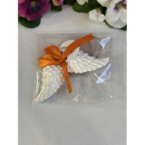 Гипсокерамична висулка Ангелски Крила Оранж