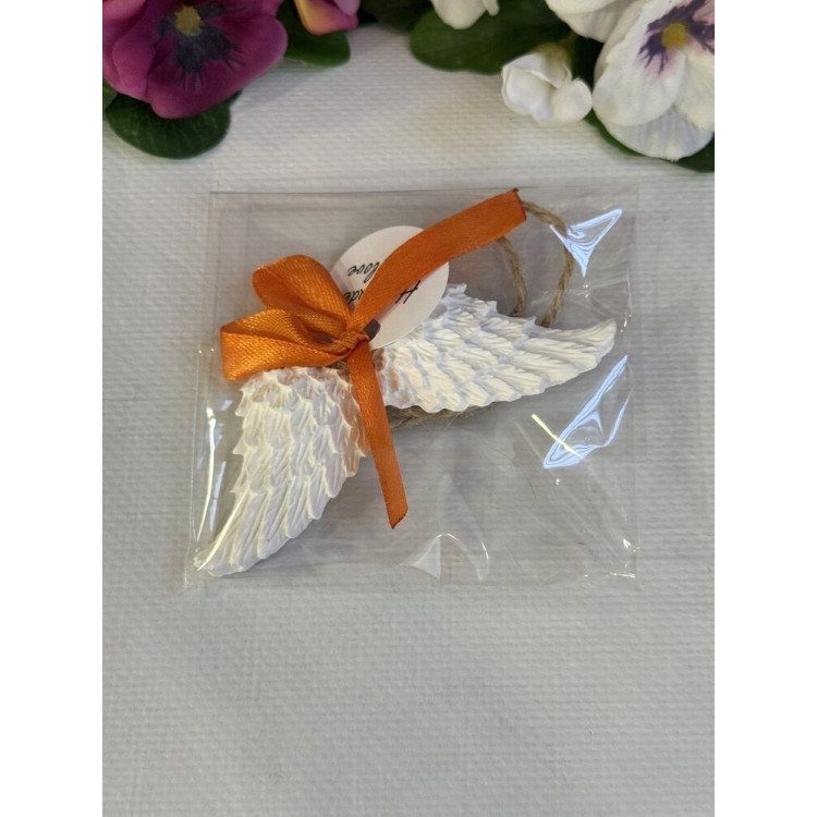 Гипсокерамична висулка Ангелски Крила Оранж