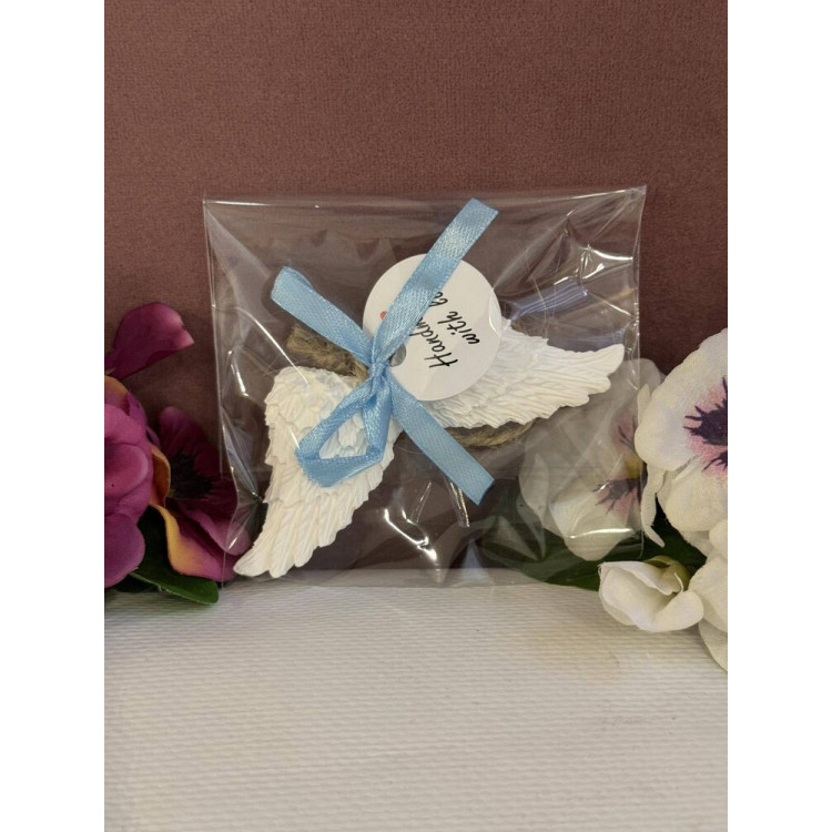 Гипсокерамична висулка Ангелски Крила Син 2