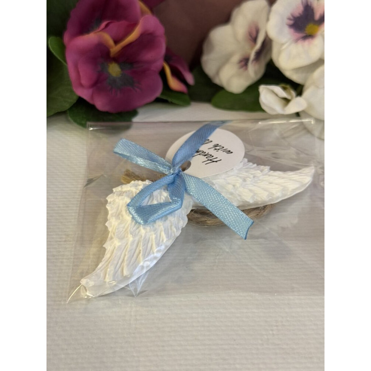 Гипсокерамична висулка Ангелски Крила Син