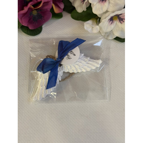 Гипсокерамична висулка Ангелски Крила Син