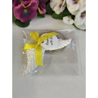 Гипсокерамична висулка Ангелски Крила Жъл