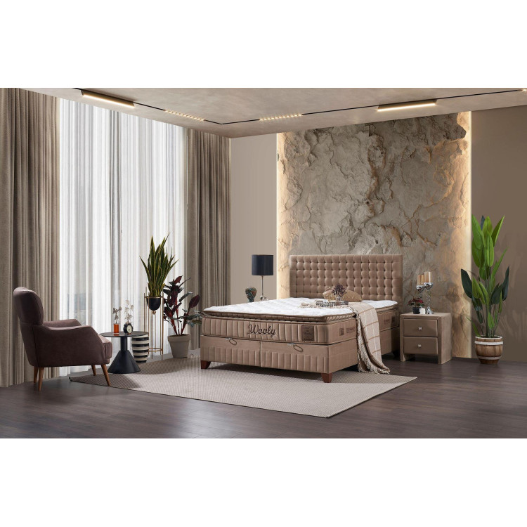 Тапицирано легло Легло Wooly с матрак 140/200