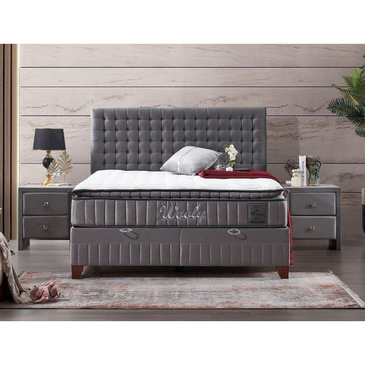 Тапицирано легло Легло Wooly с матрак 140/200