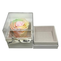Луксозна кутия за бижута с естествена вечна роза Rainbow Pin 99
