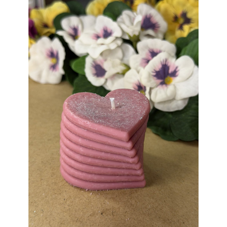 Ароматна свещ от соев восък Сърца М209