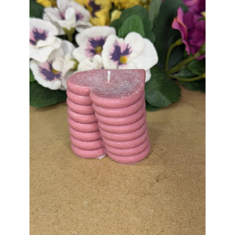 Ароматна свещ от соев восък Сърца М209