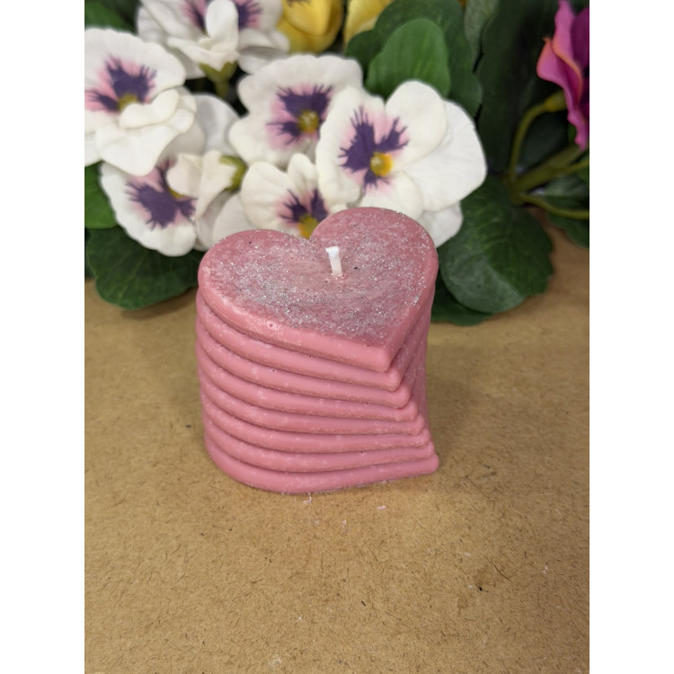 Ароматна свещ от соев восък Сърца М209