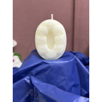 Натурална свещ за Рожден Ден цифра 0