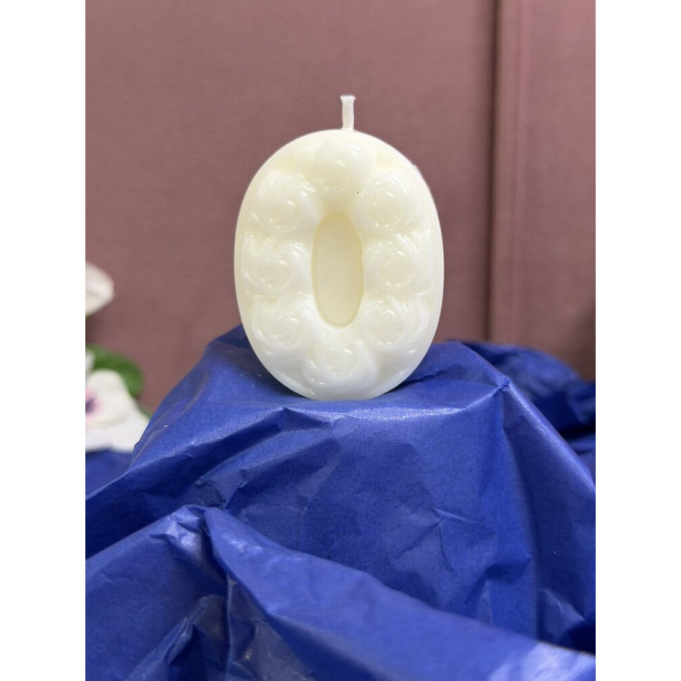 Натурална свещ за Рожден Ден цифра 0