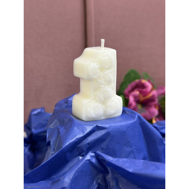 Натурална свещ за Рожден Ден цифра 1