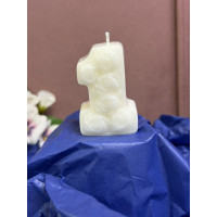 Натурална свещ за Рожден Ден цифра 1