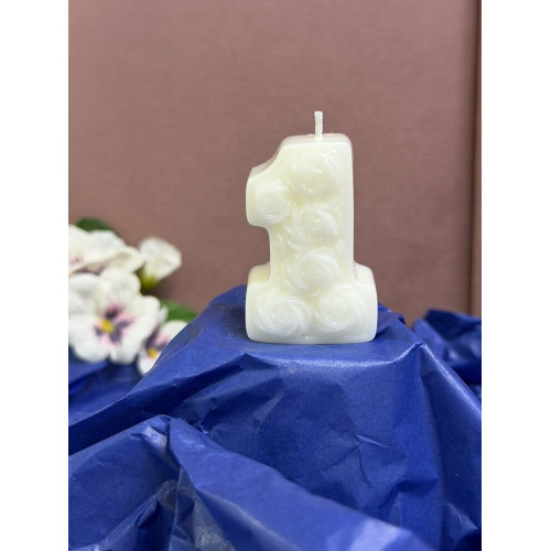 Натурална свещ за Рожден Ден цифра 1