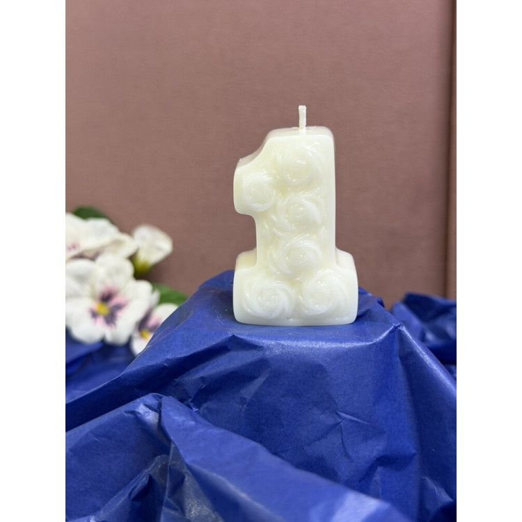 Натурална свещ за Рожден Ден цифра 1