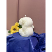 Натурална свещ за Рожден Ден цифра 3