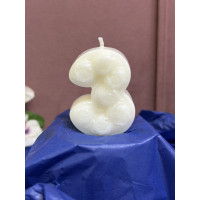 Натурална свещ за Рожден Ден цифра 3