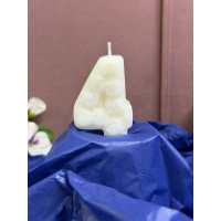 Натурална свещ за Рожден Ден цифра 4