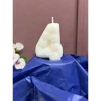 Натурална свещ за Рожден Ден цифра 4