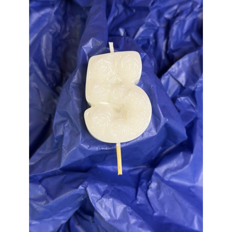 Натурална свещ за Рожден Ден цифра 5