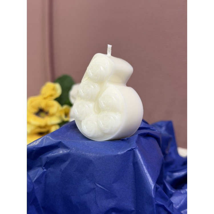 Натурална свещ за Рожден Ден цифра 6