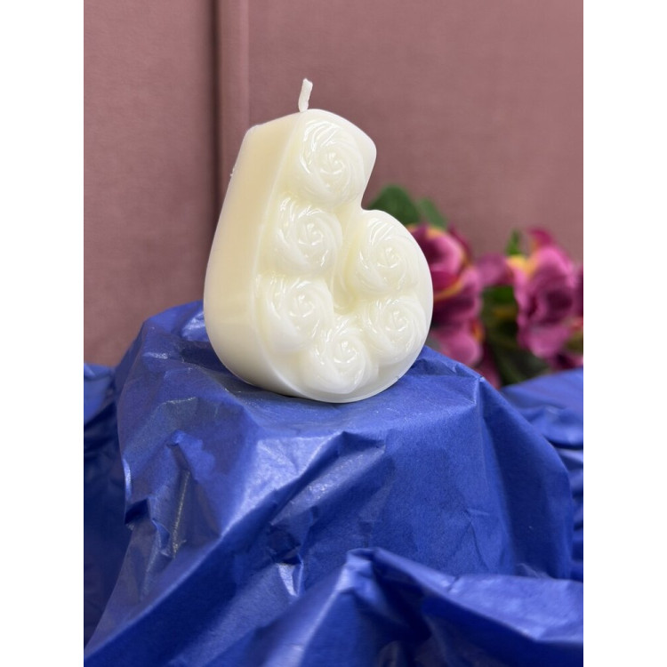 Натурална свещ за Рожден Ден цифра 6