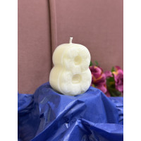 Натурална свещ за Рожден Ден цифра 8