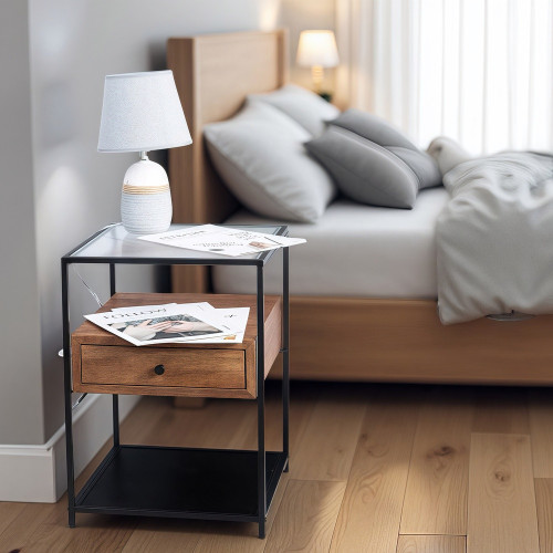 Нощно шкафче с чекмедже Лукс