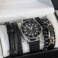 Подаръчен комплект Часовник с гривни Men's