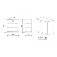 Скрин City 3009 дъб артисан