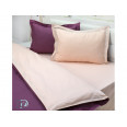 Спален комплект памучен сатен двуцветен Розе и Праскова