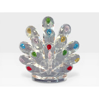 Стъклена фигурка Паун Голям