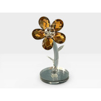 Стъклена фигурка Цвете Кафяво