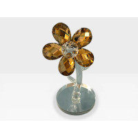 Стъклена фигурка Цвете Кафяво