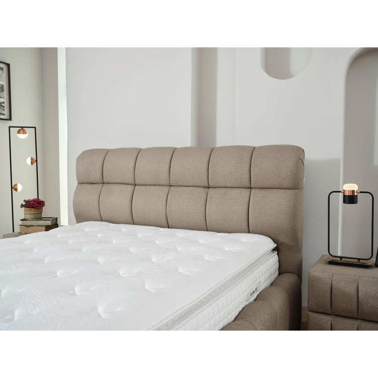 Тапицирано легло Bubble с матрак Бежово 140/200