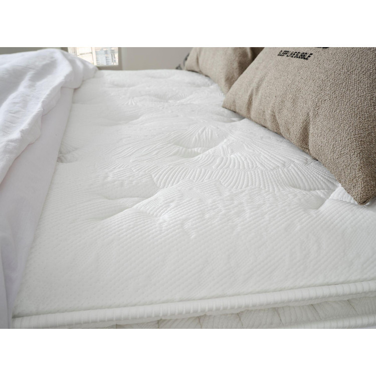 Тапицирано легло Bubble с матрак Бежово 140/200