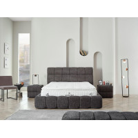 Тапицирано легло Bubble с матрак Графит 140/200