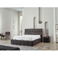 Тапицирано легло Bubble с матрак Графит 140/200