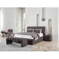 Тапицирано легло Bubble с матрак Графит 140/200