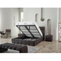 Тапицирано легло Bubble с матрак Графит 140/200