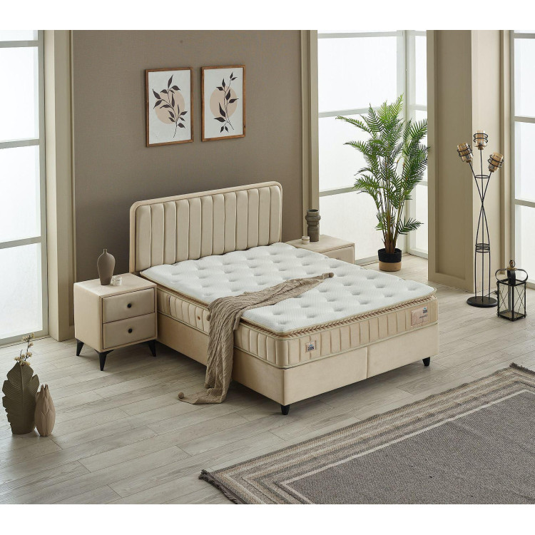 Тапицирано легло Marmaris с матрак 90/200